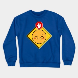 Alert Warning Facial Emoji Expressions #18 Crewneck Sweatshirt